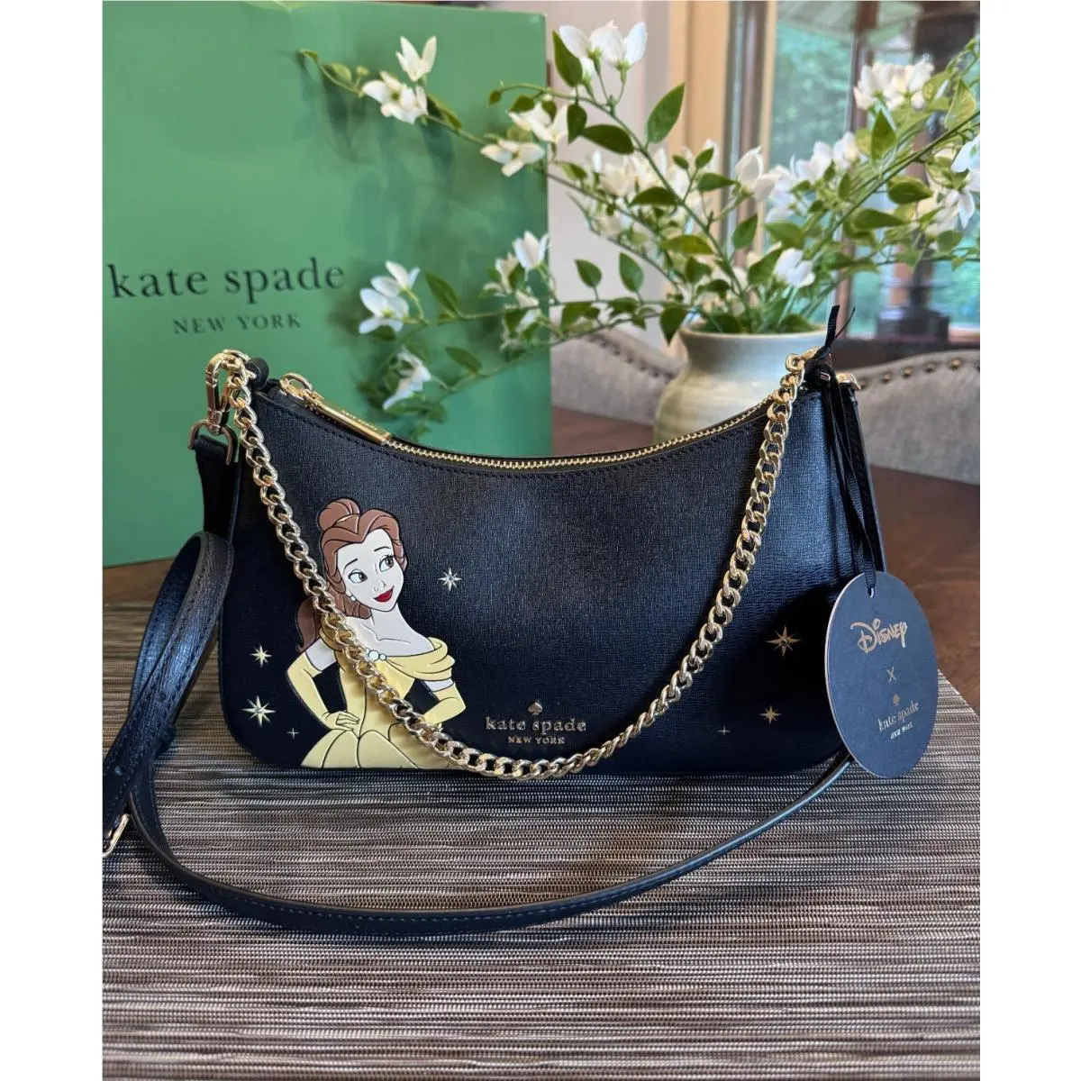 Kate Spade X Disney Beauty and The Beast Convertible Crossbody Purse Limited New