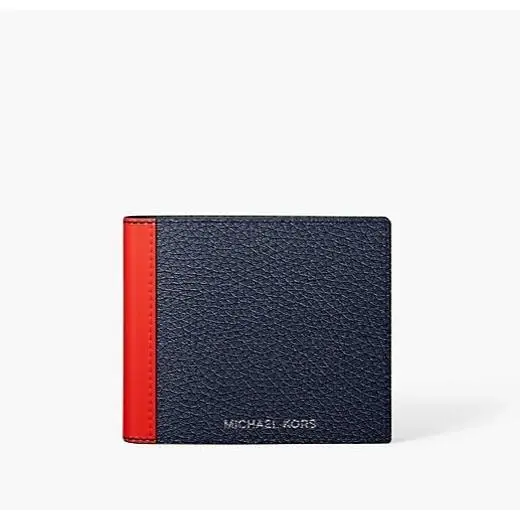 Michael Kors Cooper Two-tone Billfold Wallet with Coin Pouch Navy / Red