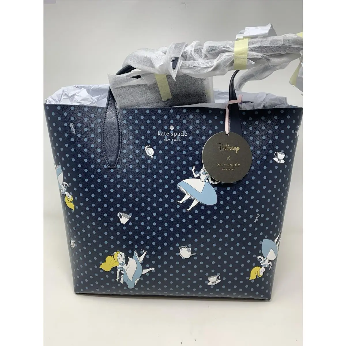 Kate Spade Large Disney Alice In Wonderland Reversible Tote with Large Pouch