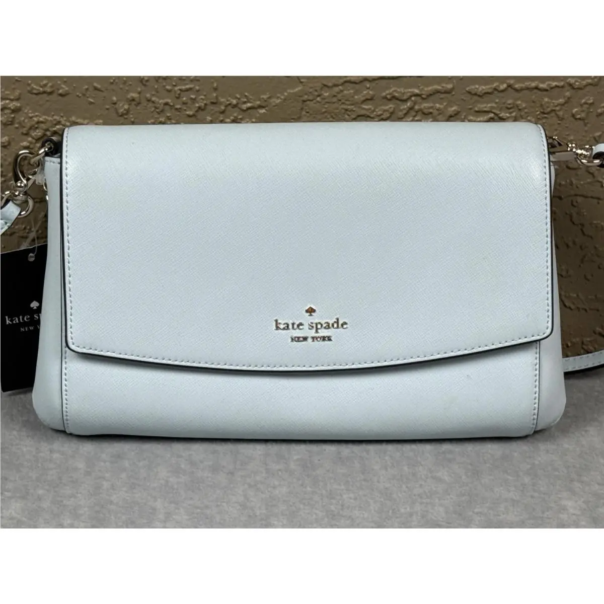 Kate Spade Laurel Way Greer Crossbody Bag Womens Blue Leather WKRU6687