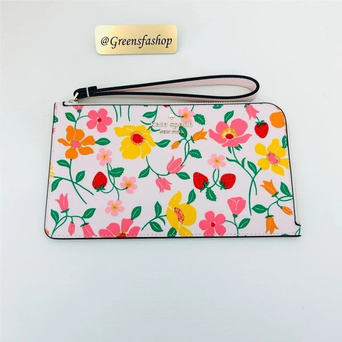 Kate Spade Lucy Garden Medium L-zip Wristlet