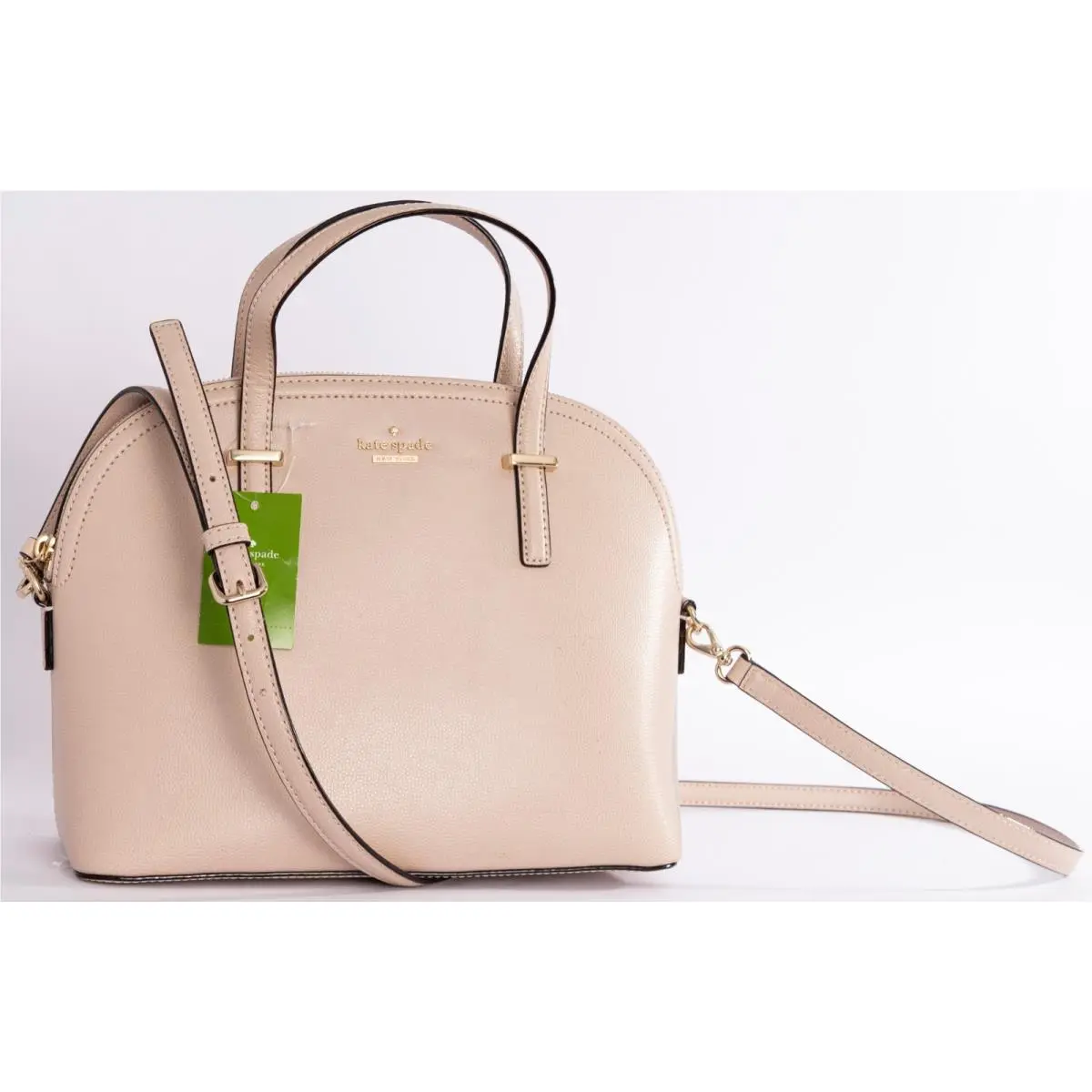Kate Spade Carli Patterson Drive Rose Cloud Pink Leather Tote Shoulder Bag WKR05