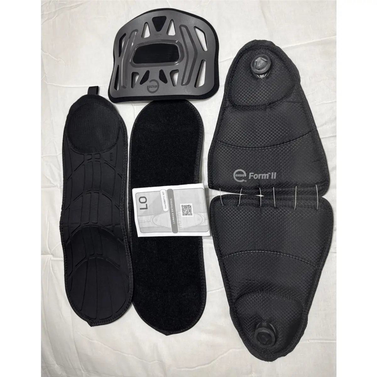 Exos Form II 627 Adjustable Back Brace Orthopedic Support S/m Black