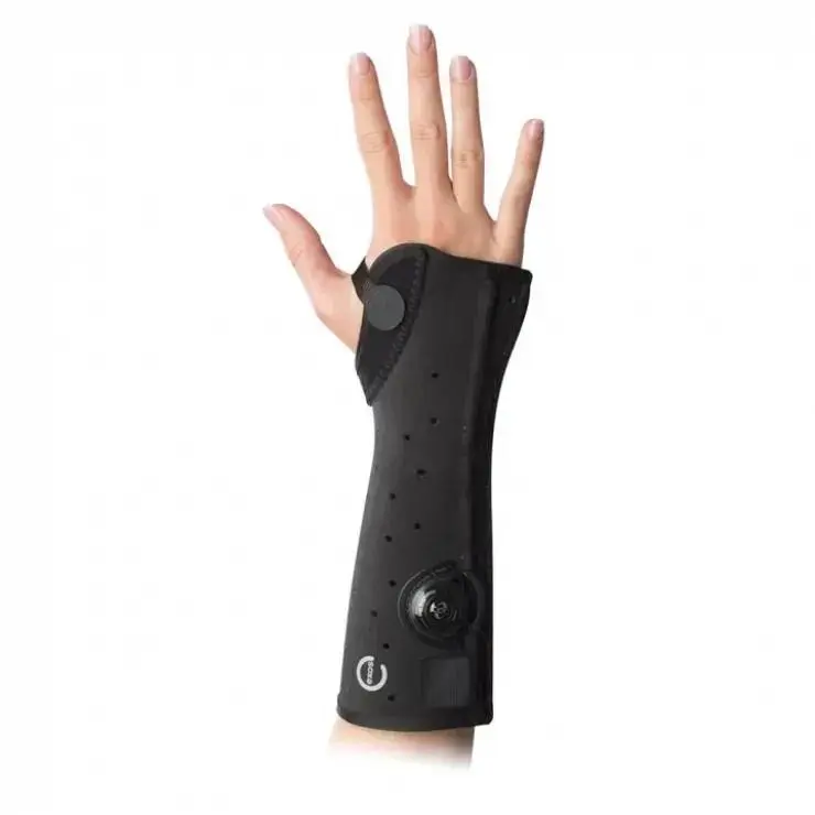 Exos Short Arm Fracture Brace w/ Open Thumb Right Black XL