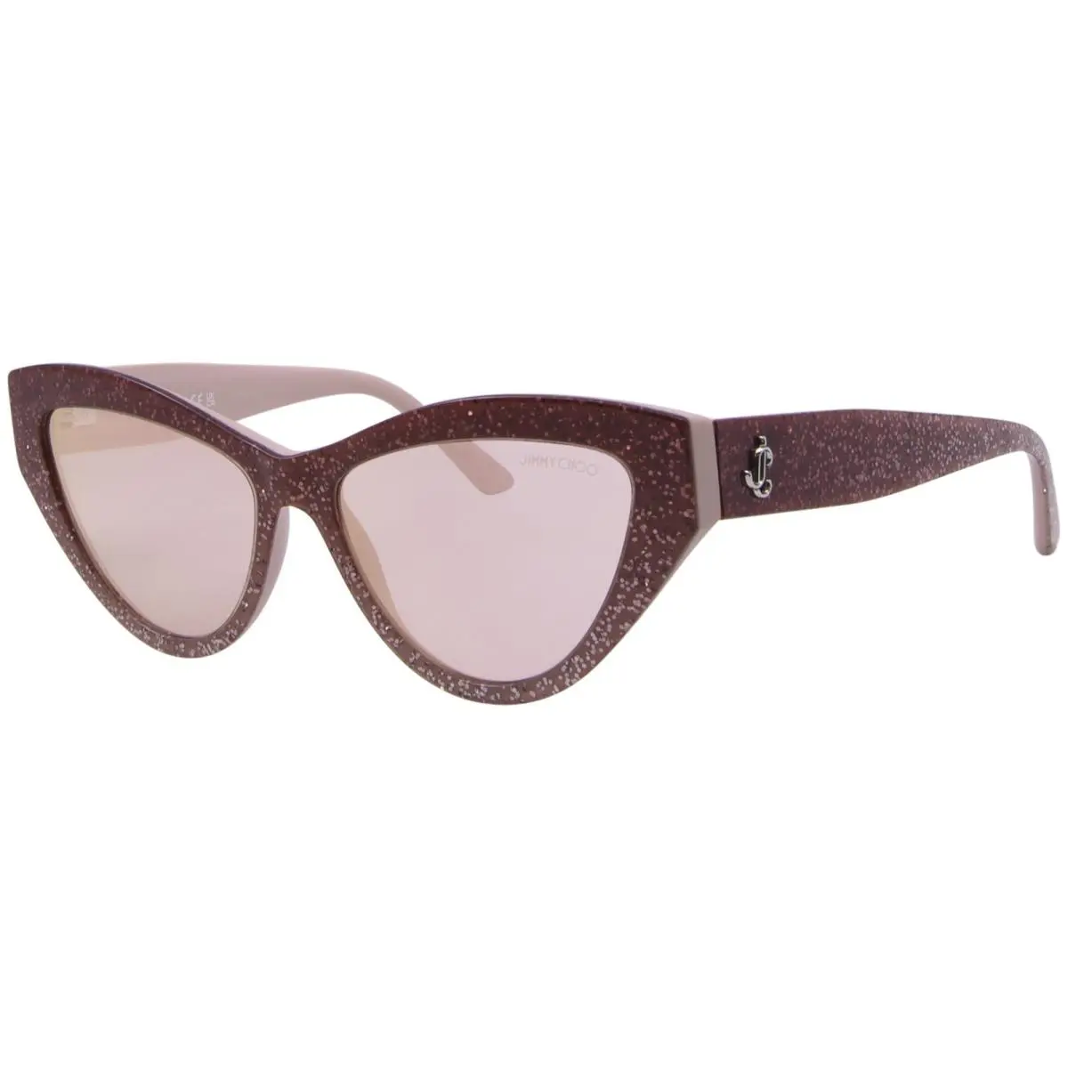 JC5004 5047/Z Sunglasses Women`s Pink/glitter/grey Gradient 55mm by Jimmy Choo