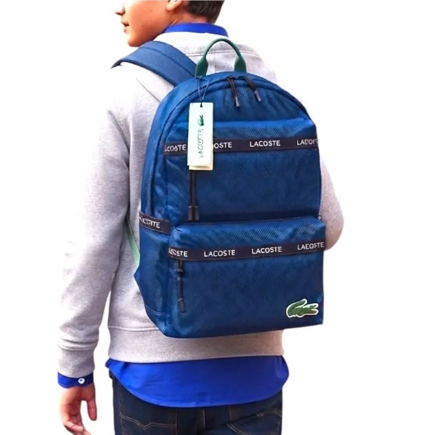 Lacoste Sport Kids Backpack with Padded Laptop Sleeve/bottle Pockets Royal Blue
