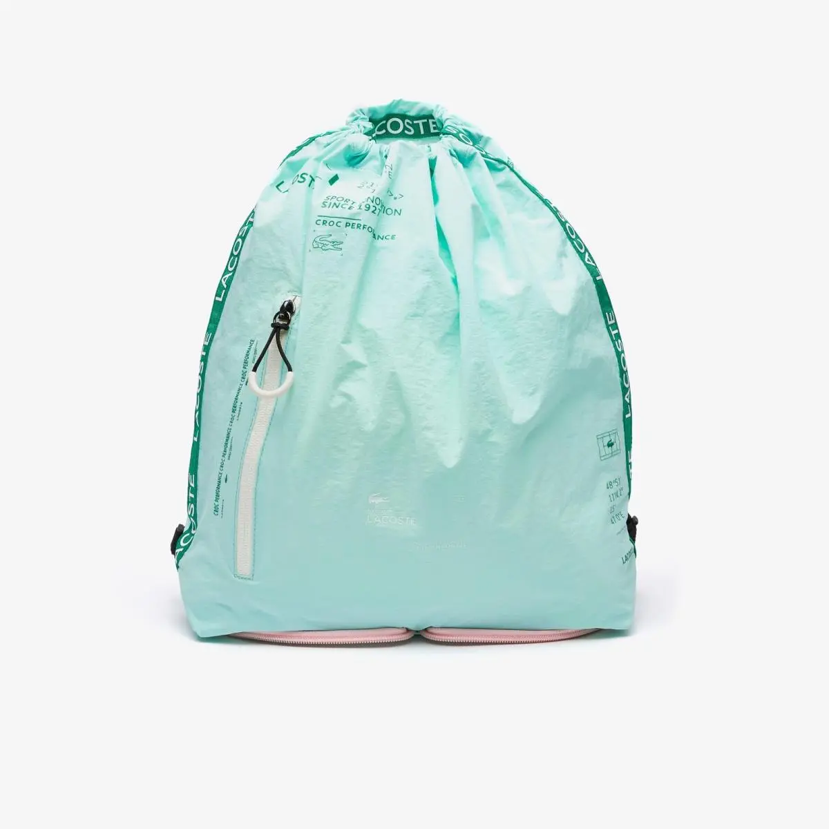 Mochila De Nailon Plegable Con Banda De Marca Unisex by Lacoste