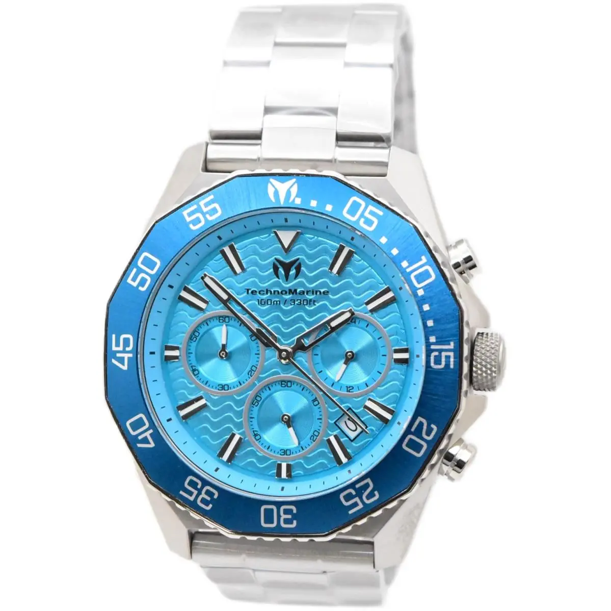 Technomarine Mare Vivo Men`s Watch 44mm Double Blue Chrono Watch TM-225089 by TechnoMarine