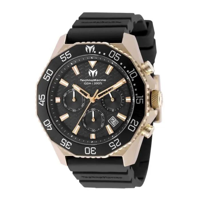 Technomarine Maré Vivo Men 44.20mm Stainless Steel Gold Black Dial VD53C Quartz by TechnoMarine