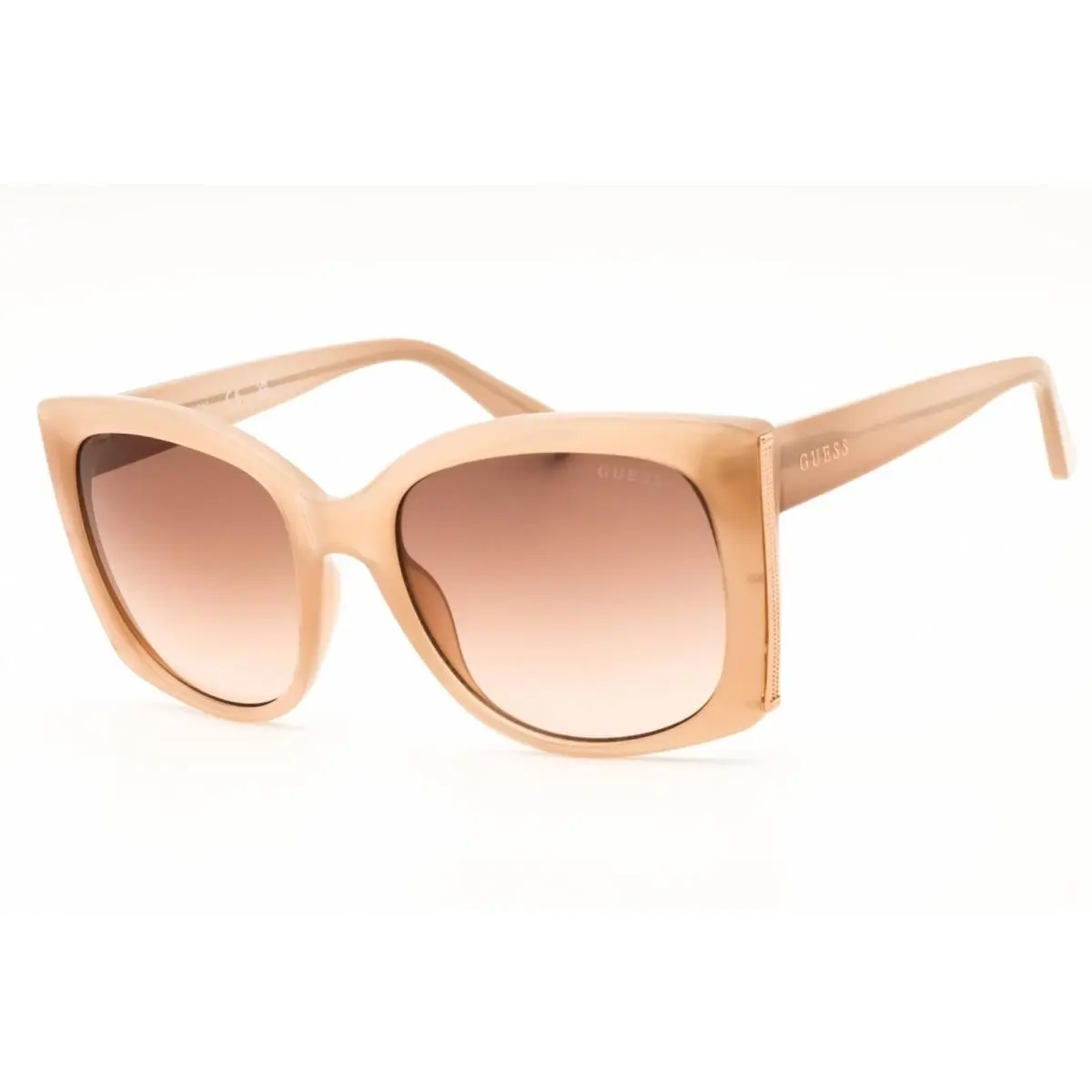 Guess Factory Women`s Sunglasses Shiny Beige Cat Eye Full Rim Frame GF6169 57F