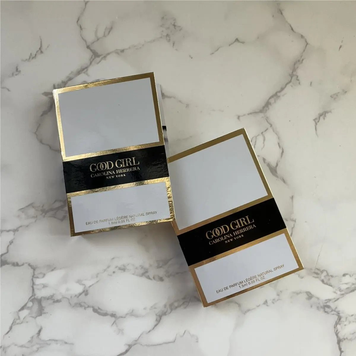2x Good Girl Carolina Herrera York Sample Spray Vial 0.05 Oz / 1.5 ml