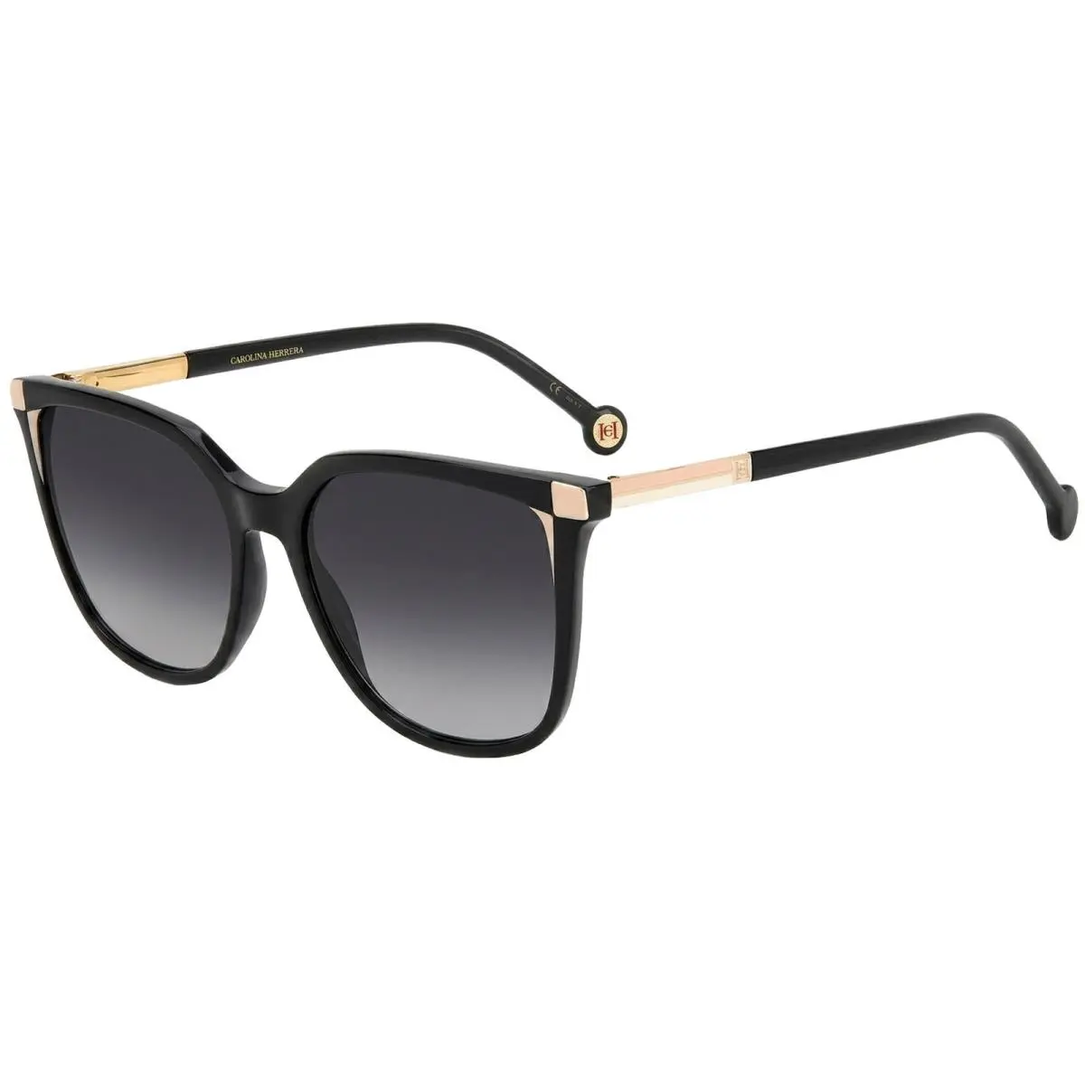 Women`s Black Soft Square Sunglasses - HER0140S-0KDX-9O by Carolina Herrera