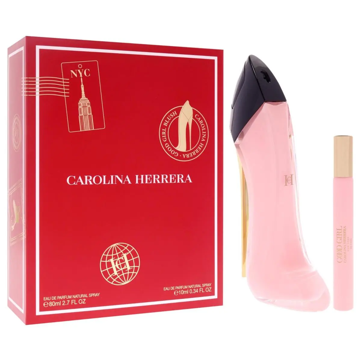 Good Girl Blush Carolina Herrera Women 2pc Set 2.7 oz 0.34 Edp Spray