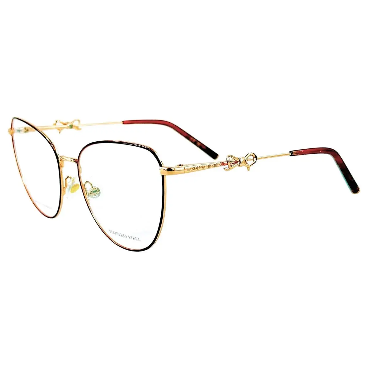 Carolina Herrera HER0220 Womens Metal Eyeglass Frame AU2 Red Gold 56-17 w Case