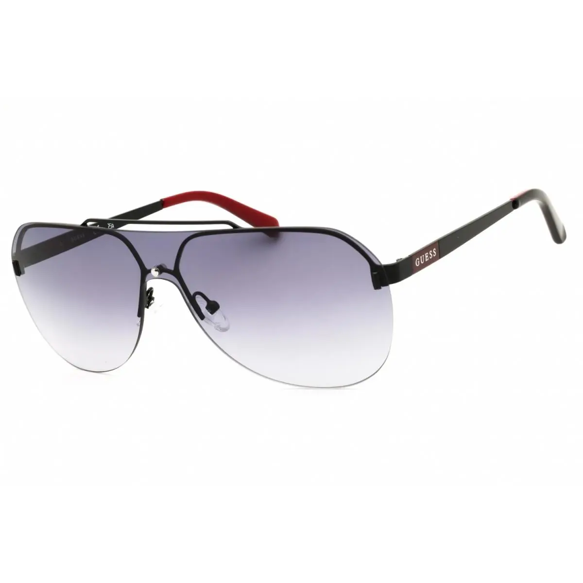 Factory GF5053 01B Shiny Black/smoke Gradient 140-15-140 Sunglasses by Guess