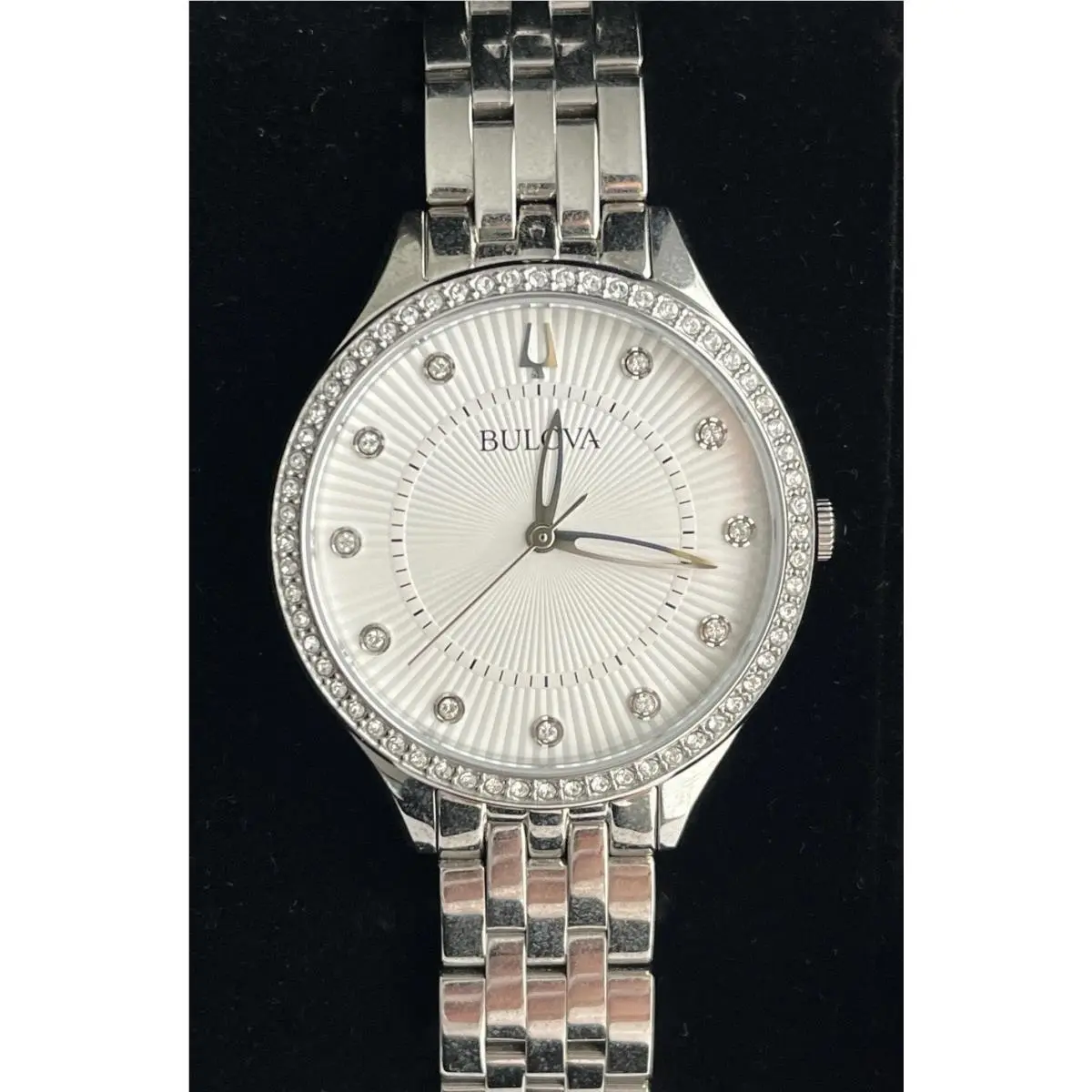 Bulova Women Watch Silver Diamond Watch 96L270