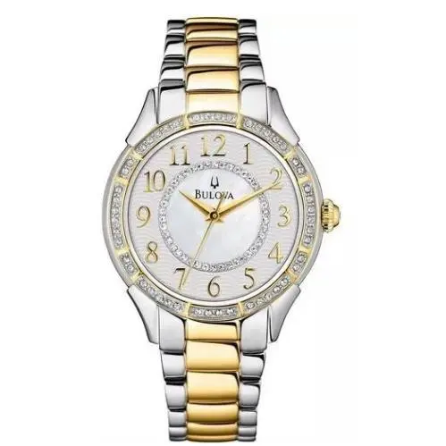 Bulova Women Watch Stainless Steel Two Tone Dial Mother of Pearl 98L181