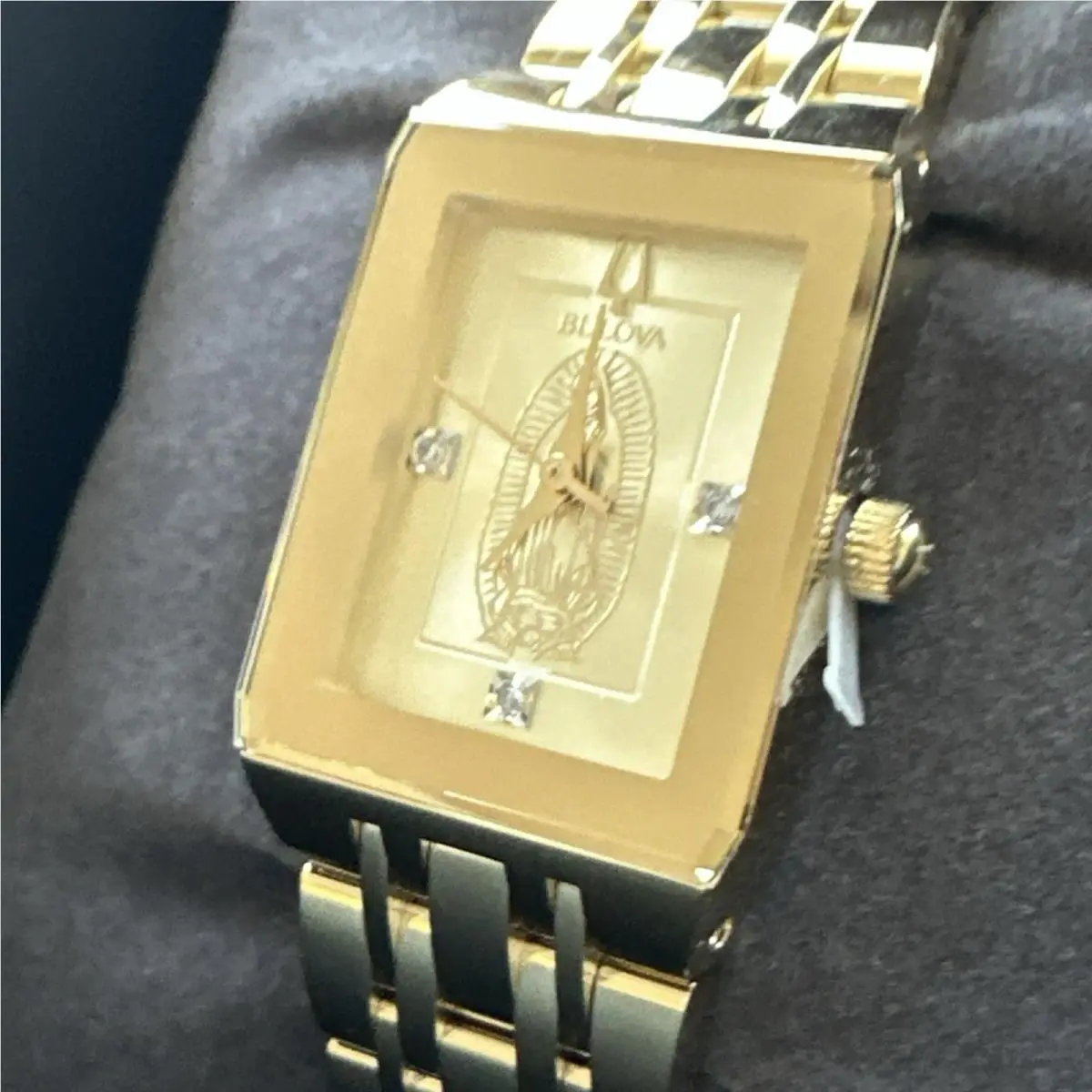 Bulova Our Lady Nuestra Señora De Guadalupe Womens Diamond 97p140LG