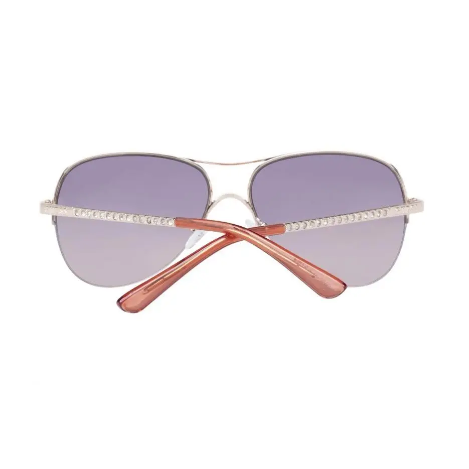 Guess Unisex Sunglasses Aviator GF6079 28U Rose Gold Purple