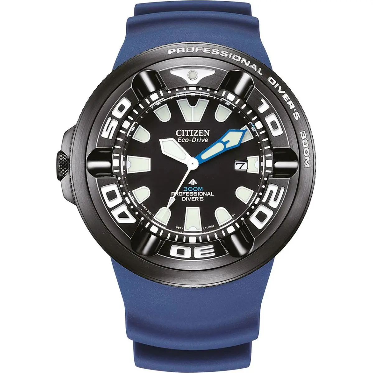 Citizen Promaster Black Dial Dive Watch BJ8055-04E Polyurethane Band Eco-drive