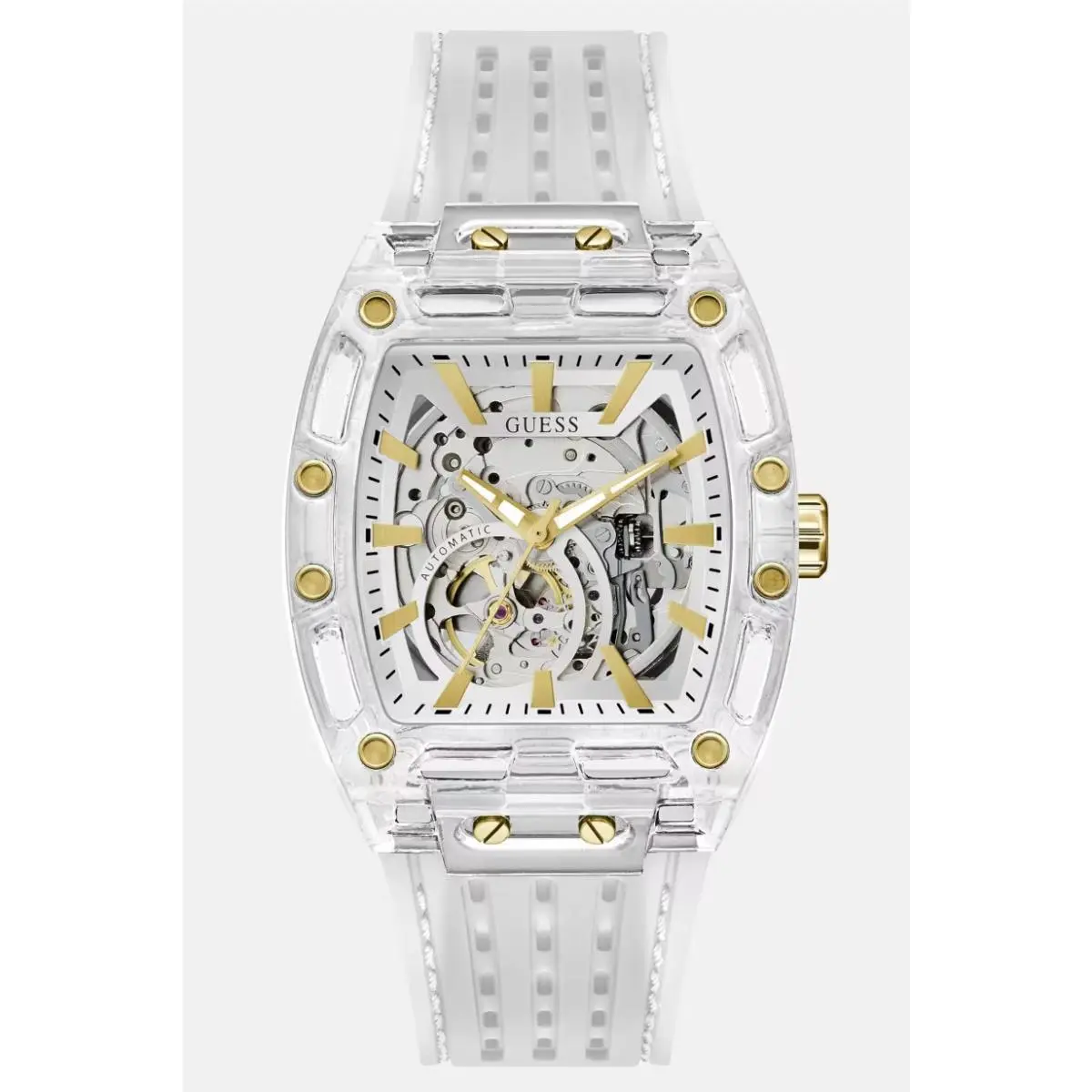 Guess Automatic GW1073G2 Analogue Silicone Watch 42 mm