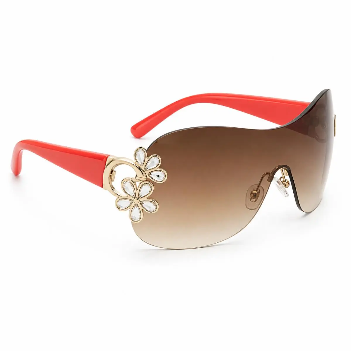 Guess Women`s Red Brown Sunglasses Ggu 1111 32F