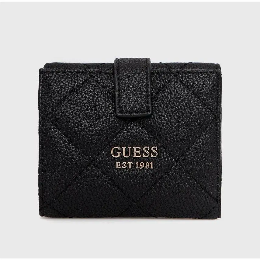 Guess L125838 Women’s Black Trifold Gillian Vegan Leather Wallet