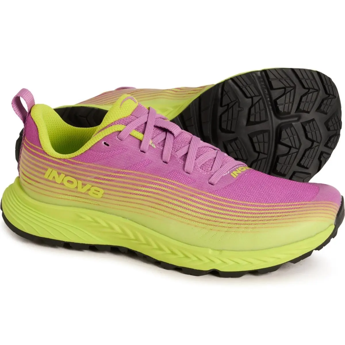 Inov-8 Trailfly Speed Trail Racing Shoes Womens Wide Graphene Grip - Purple Green