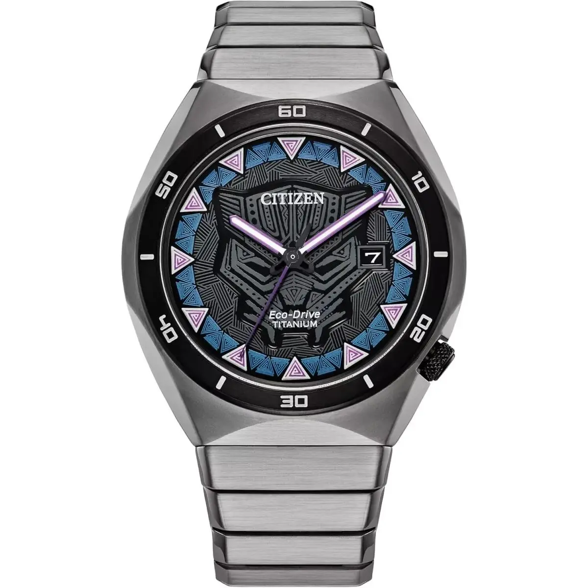 Citizen AW1668-50W Black Panther Marvel Wakanda Forever Super Titanium Watch