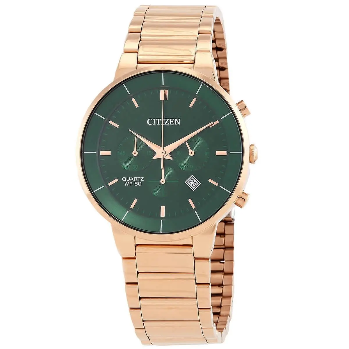 Chronograph Quartz Green Dial Men`s Watch AN8223-54X by Citizen
