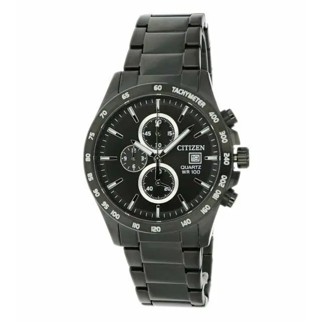Chronograph Quartz Black Dial Mens Watch AN3645-51E with Case Tags by Citizen