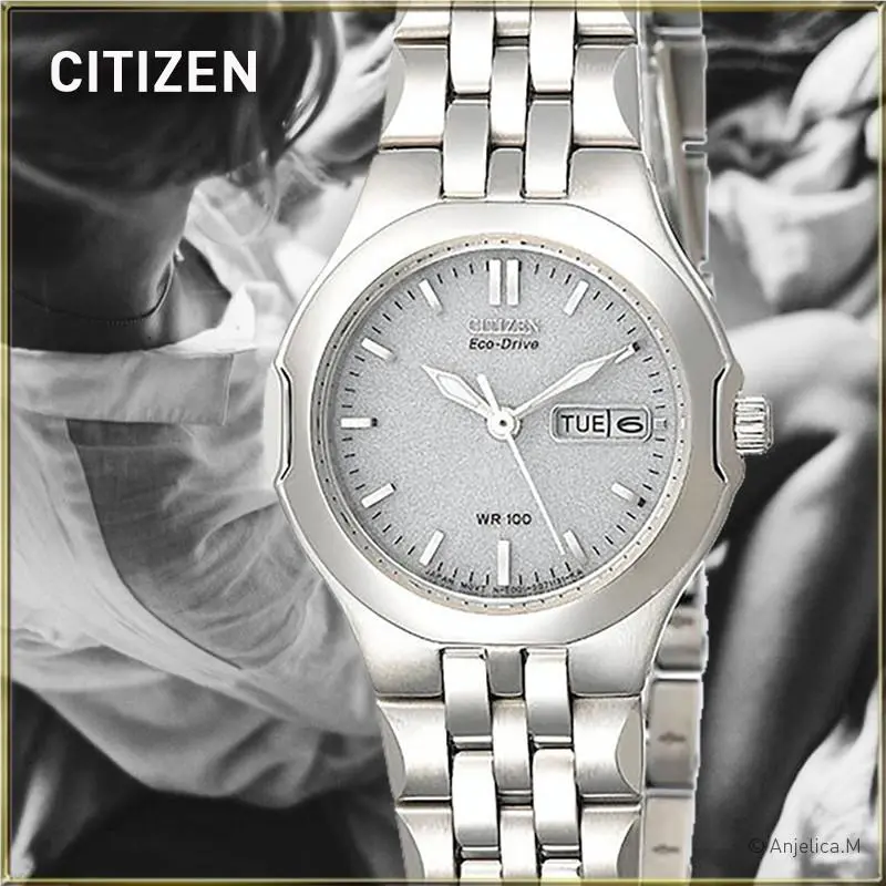 Citizen Corso Eco-drive 26 MM Silver Dial SS Women`s Watch EW3120-59A