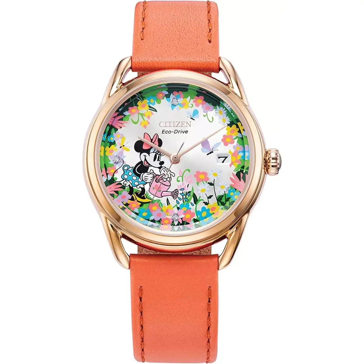 FE6087-04W Gardening Minnie Disney Collection Diamond Floral Dial Watch by Citizen