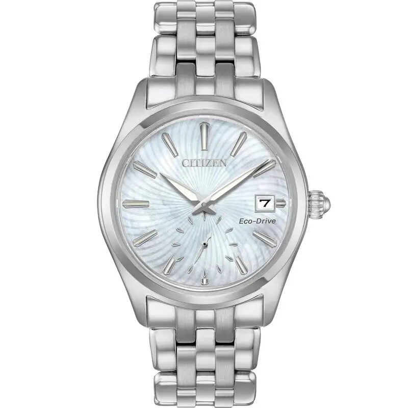 Citizen EV1030-57DXG Corso Mother OF Pearl Dial Silver-tone Bracelet Women Watch - Dial: MOP, Band: Silver-tone, Bezel: Silver