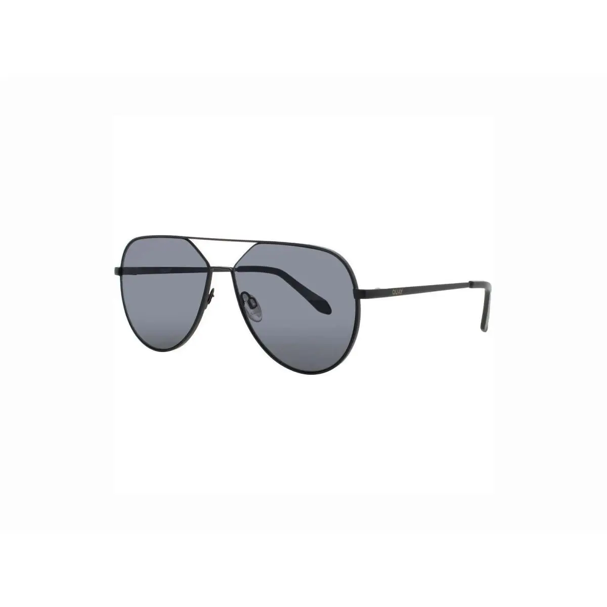 Quay Hold Please NO-NS-2593 Blk-smk Unisex Black Aviator/smoke Lenses Sunglasses by QUAY