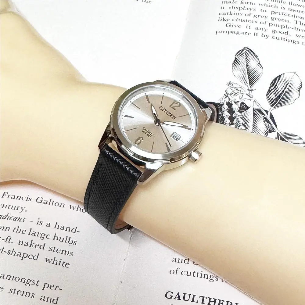 Citizen Ladies Quartz Watch EU6070-01A Black Leather Band