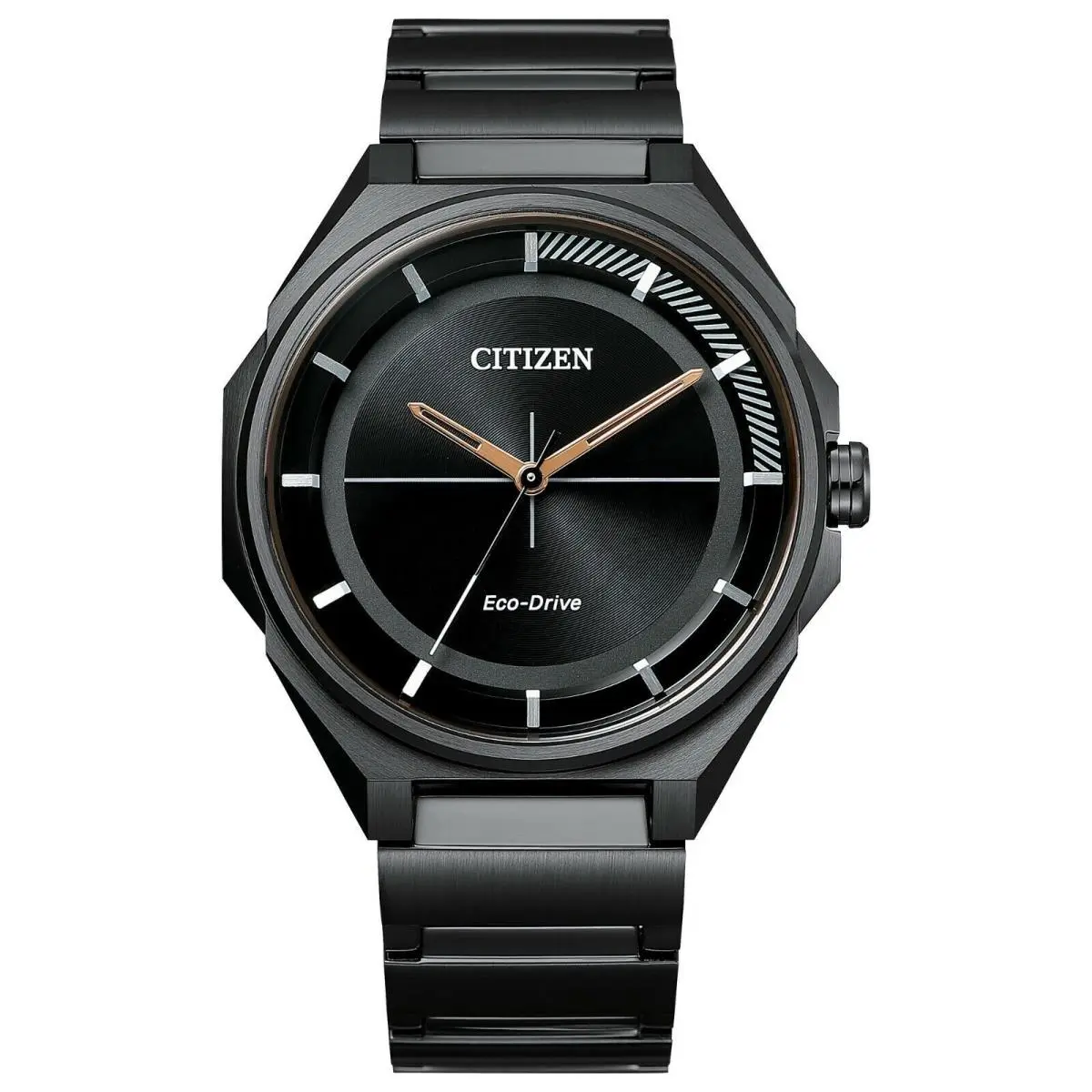 Citizen Eco-drive 41mm Black Stainless Steel Case Band Black Dial