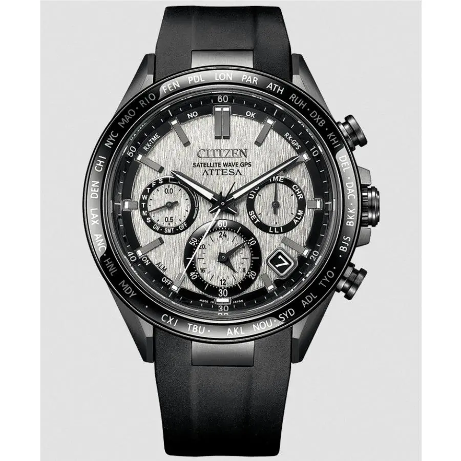 Citizen Attesa CC4055-14H Satellite Wave Gps Titanium Sapphire Alarm Men`s Watch