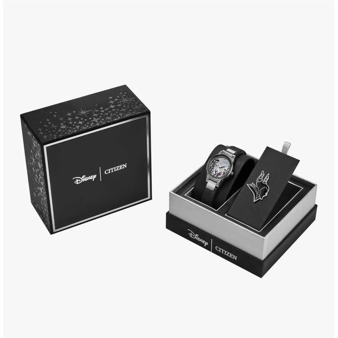 Citizen Disney Women`s Eco Drive Maleficent`s Charm Box Set Disney Villains Stainless