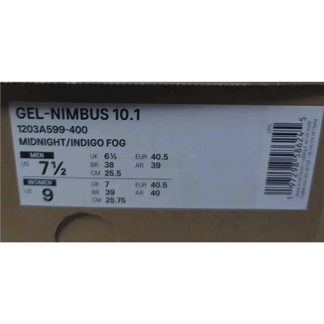 Asics shoes - Asics Gel Nimbus 10.1 - Gel Nimbus - 1203A599-400 - Blue 5