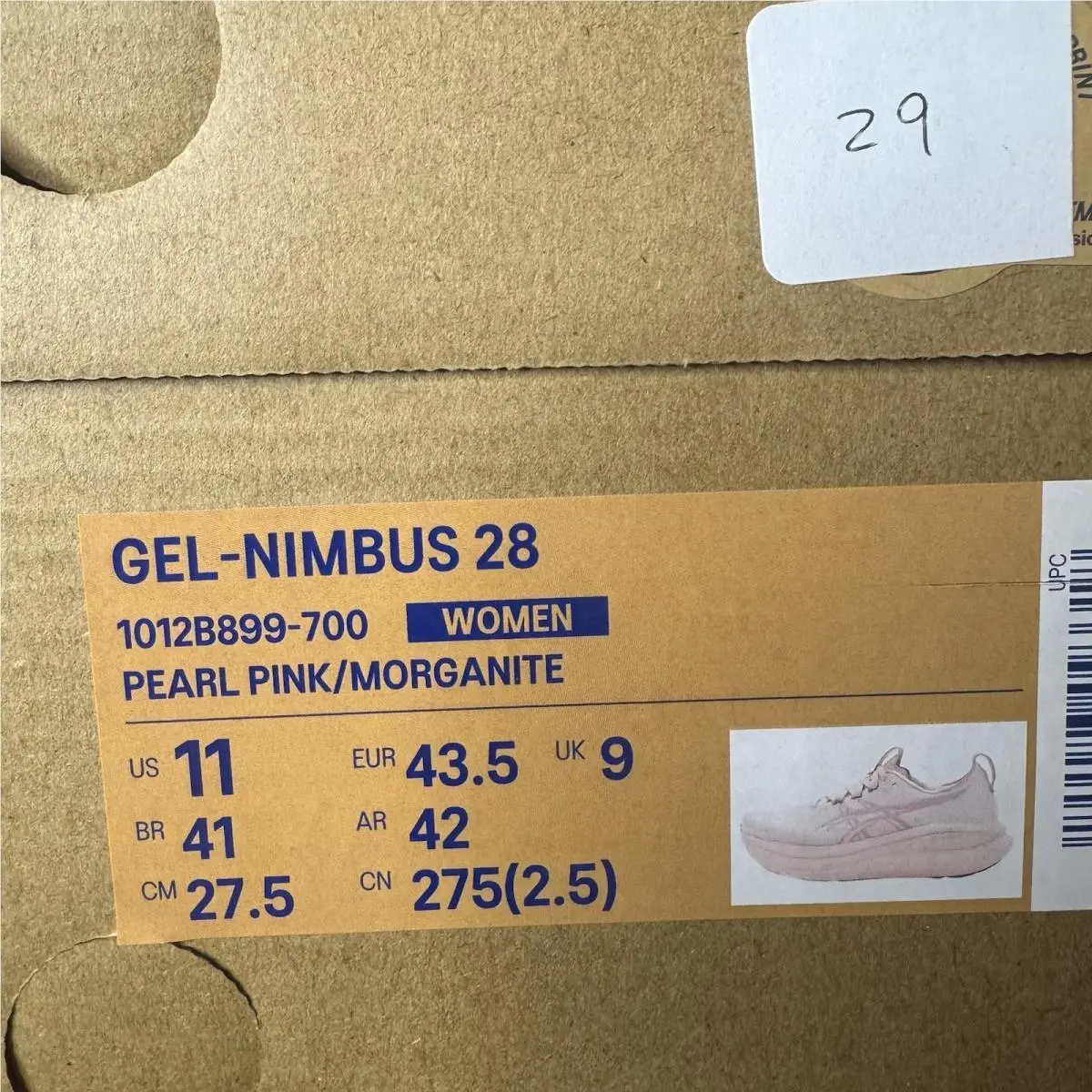 Asics shoes - GEL-NIMBUS 28 - 1012B899700 - Pink 4