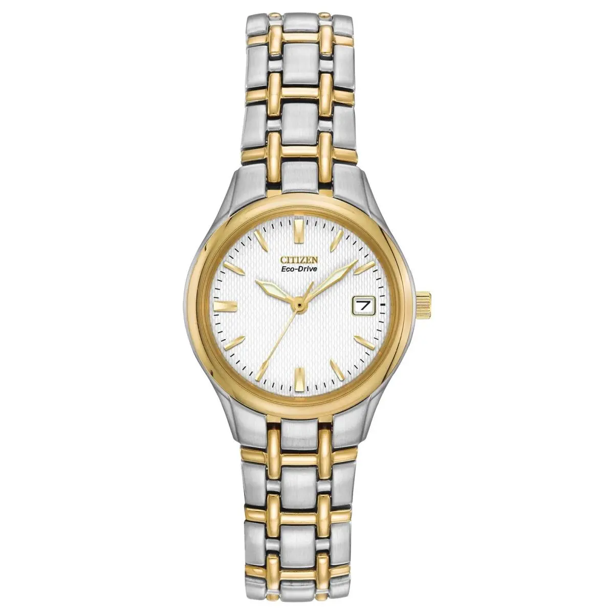 Eco-drive Silhouette Corso EW1264-50A Two Tone Stainless Steel Watch by Citizen