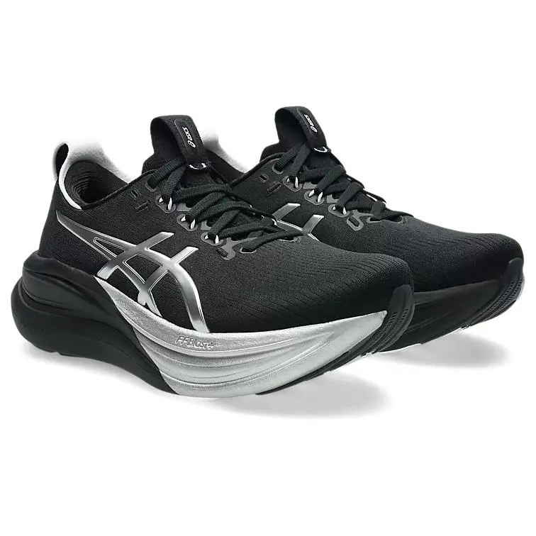 Women`s Asics Gel-nimbus 28 Platinum/black Sneakers Shoes Size 6 US