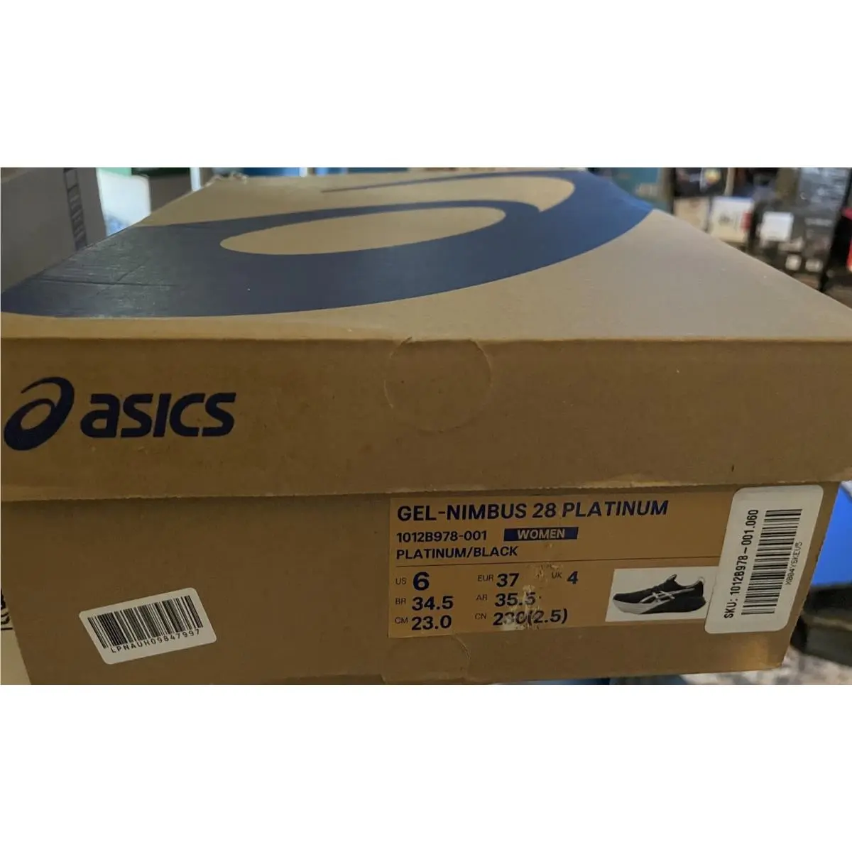 Asics shoes - Gel-Nimbus 28 - 1012B978001 - Platinum/Black (UPC: 199023159106) 5