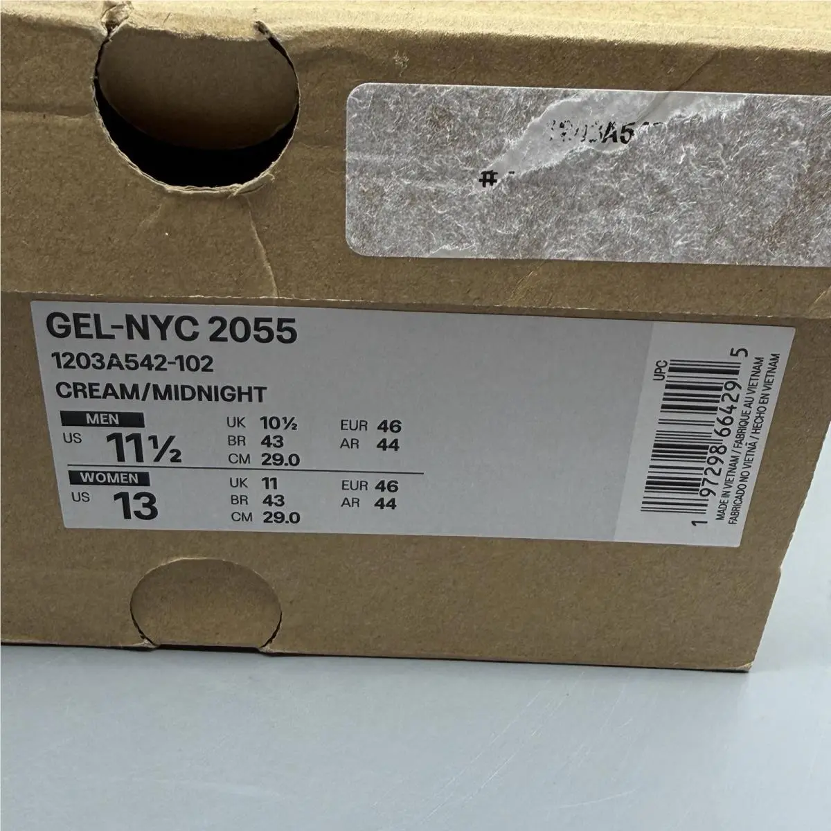 Asics shoes - ASICS Gel-NYC 2055 - 1203A542-102 - Cream/Midnight (UPC: 0197298664295) 11