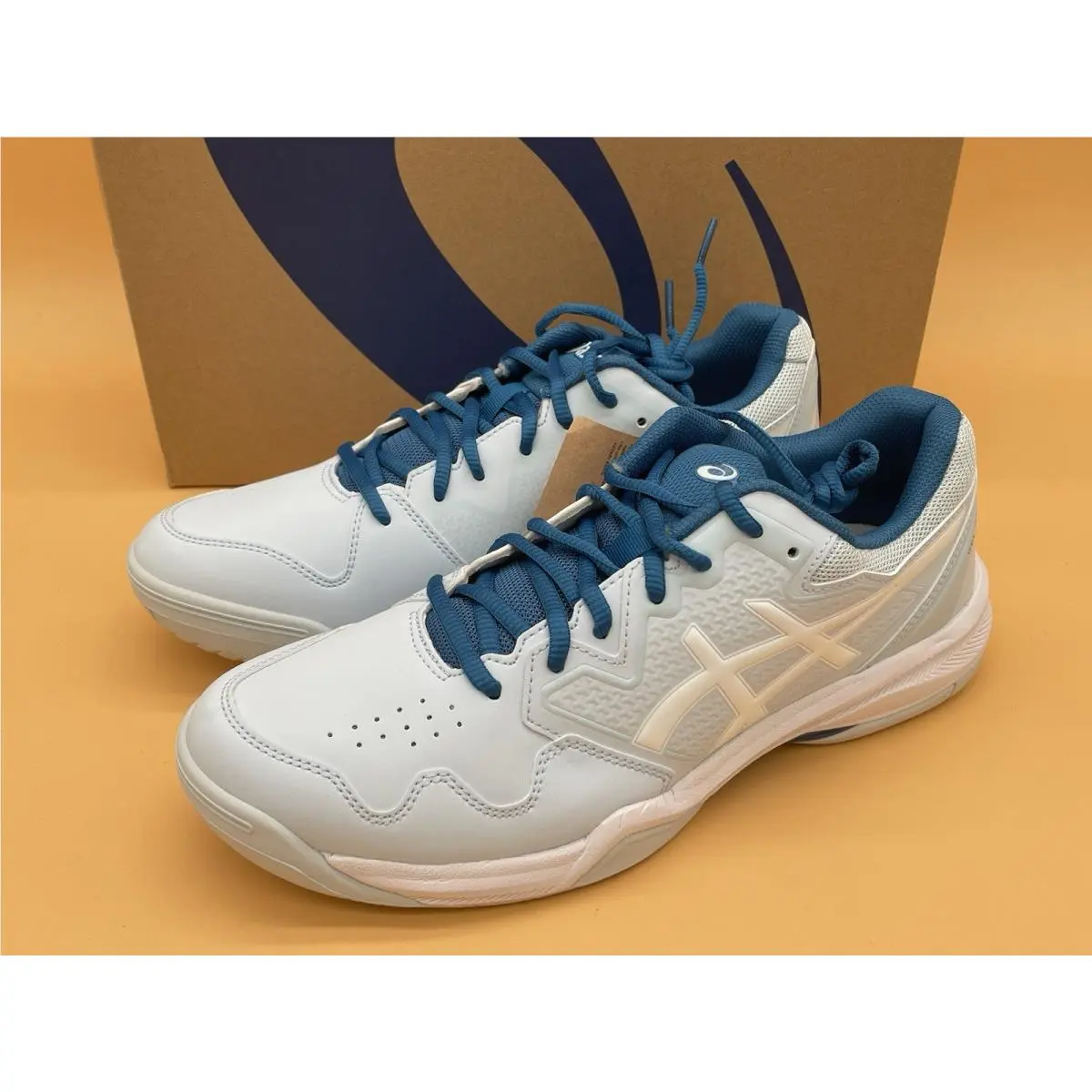 Size 11.5 Asics Women’s Gel-dedicate 7 Tennis Pickleball Shoes Sky / White