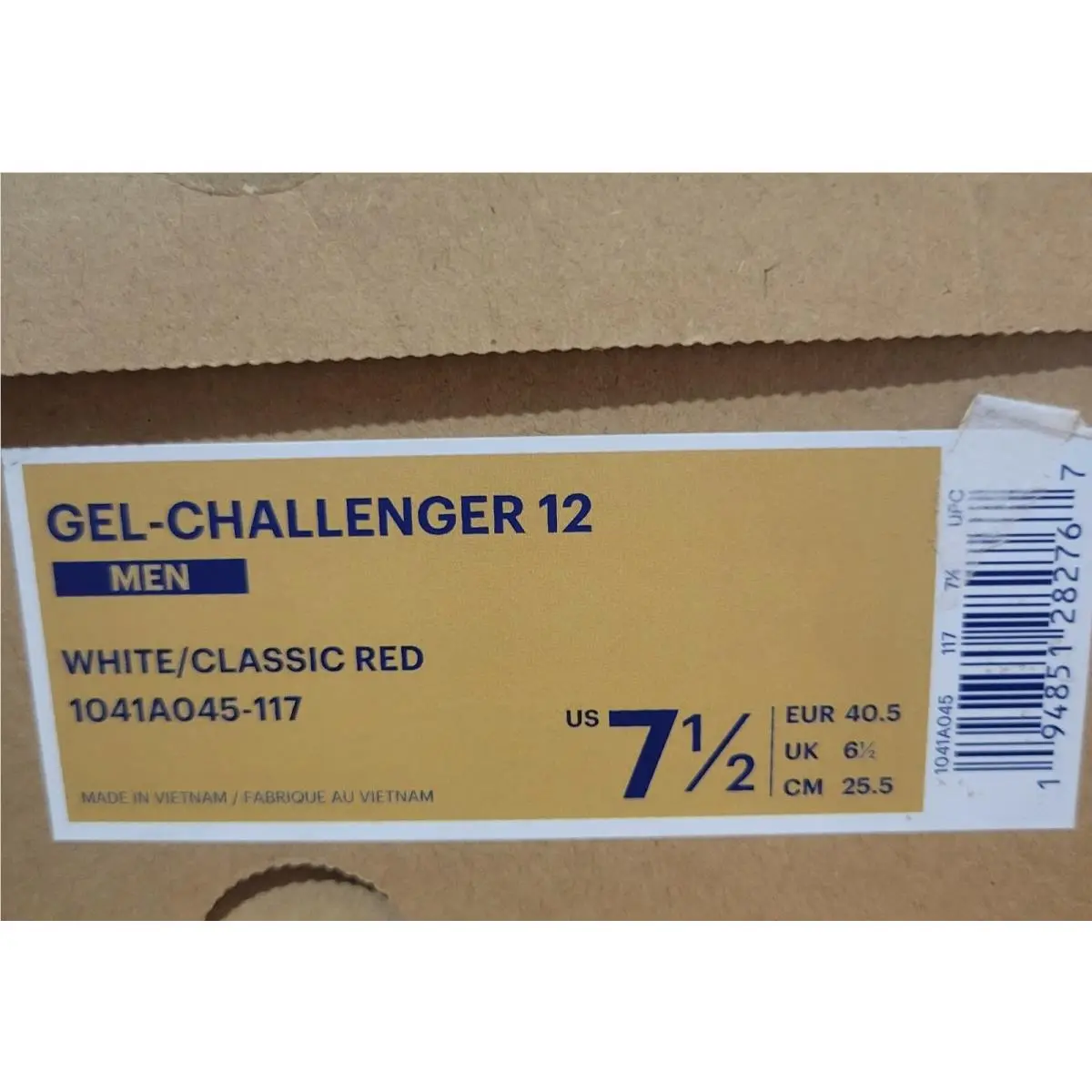 Asics shoes - ASICS GEL-Challenger 12 - 104A045-117 - White/Classic Red 3 (UPC: 194851282767) 7