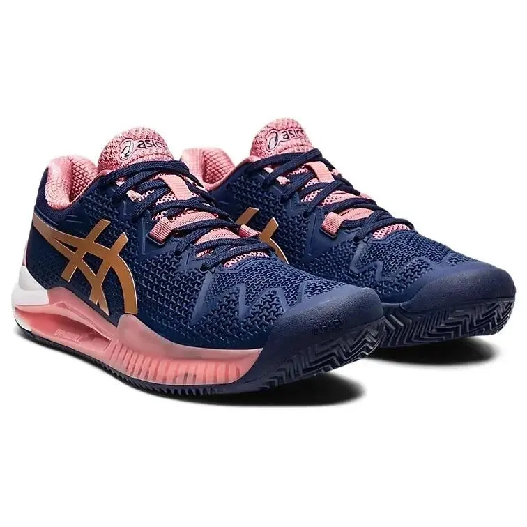 Asics Gel-resolution 8 Clay Women`s Peacoat/rose Gold US 6.5 M