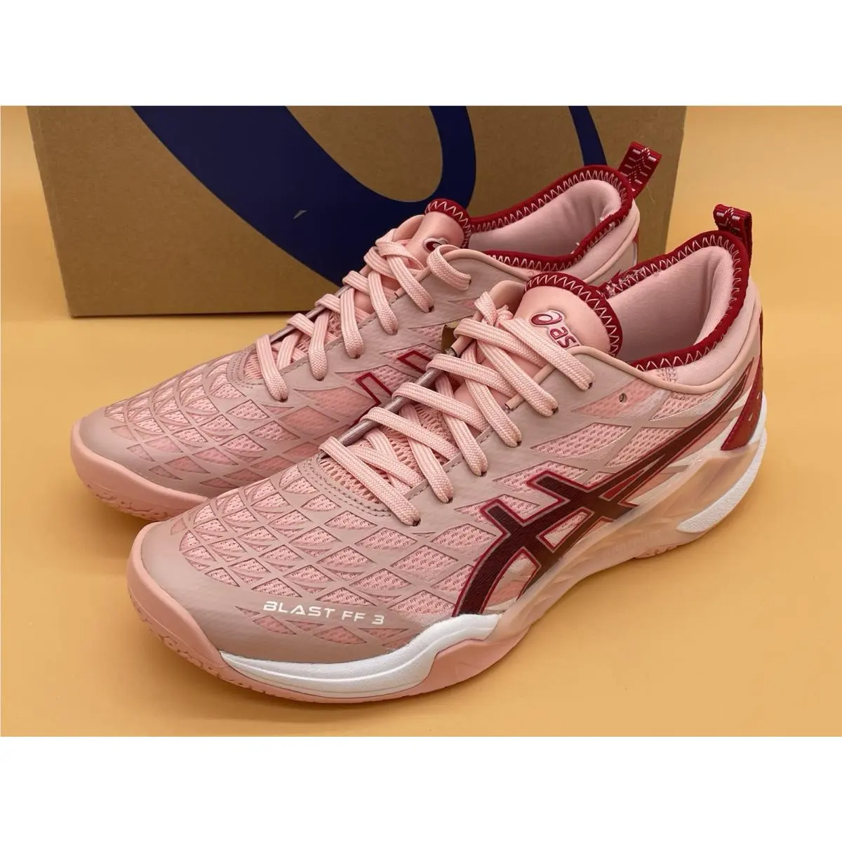 Size 9.5 - Asics Women Blast FF 3 Running Shoes Frosted Rose Cranberry