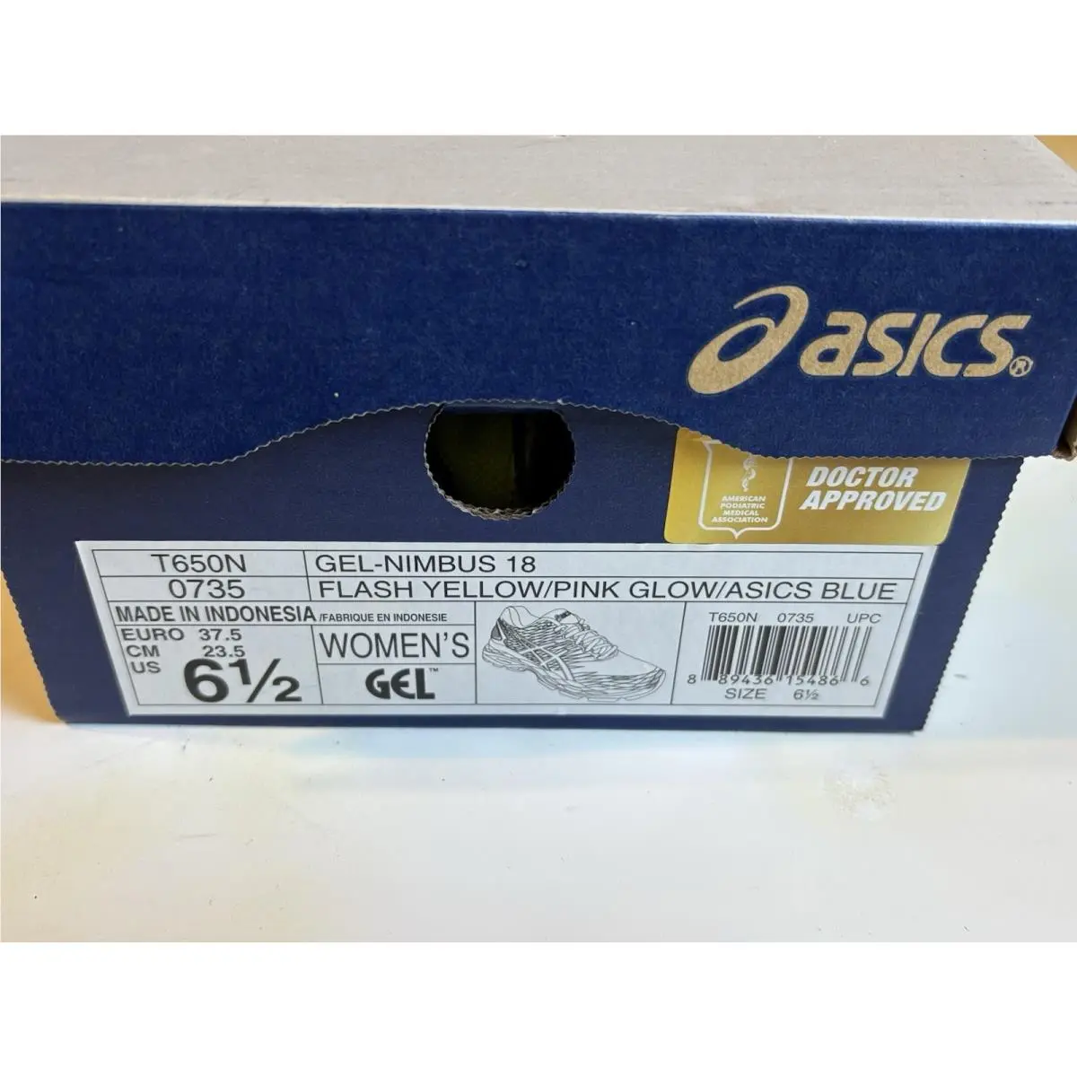 Asics shoes - ASICS GEL-Nimbus - T650N 0735 - Blue, Neon Yellow, Pink (UPC: 0889436154866) 7